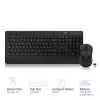 ACT Wireless keyboard and mouse bundle (Azerty), silent click, eco-friendly, made from recycled materials