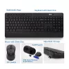 ACT Wireless keyboard and mouse bundle (Azerty), silent click, eco-friendly, made from recycled materials