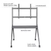 ACT Mobile TV/monitor floor stand, 50” to 86”, VESA, 127 cm (50 inch), 2.18 m (86 inch), 200 x 200 mm, 800 x 600 mm, Aluminium, Plastic, Steel, Grey