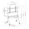 ACT Mobile TV/monitor floor stand, 50” to 86”, VESA, 127 cm (50 inch), 2.18 m (86 inch), 200 x 200 mm, 800 x 600 mm, Aluminium, Plastic, Steel, Grey