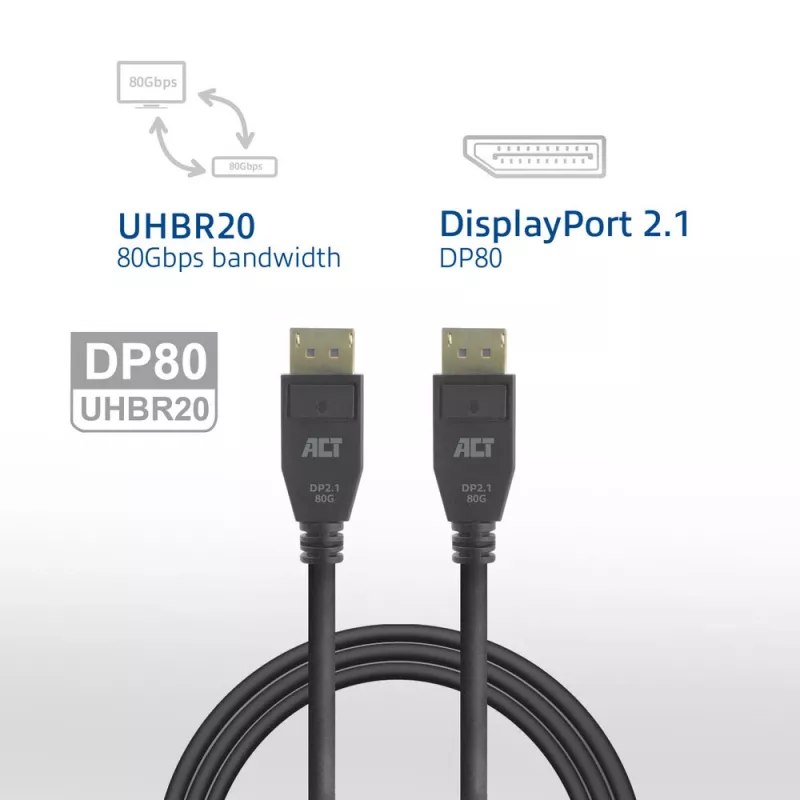 ACT AK4083 DisplayPort cable 3 m Black