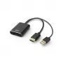 ACT AC7536 video cable adapter 0.24 m HDMI + USB DisplayPort Black