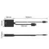 ACT AC7536 video cable adapter 0.24 m HDMI + USB DisplayPort Black