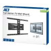Full motion TV wall mount ACT AC8357 for 43 inch–90 inch screens, VESA 100x200–600x400, tilt -15°–3°, swivel ±30°, max load 50 kg, ultra slim
