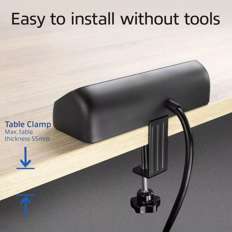 ACT Desk power strip with 3 type F sockets, 30W Power Delivery, USB Type-C/A ports, cable length 1.5 meters