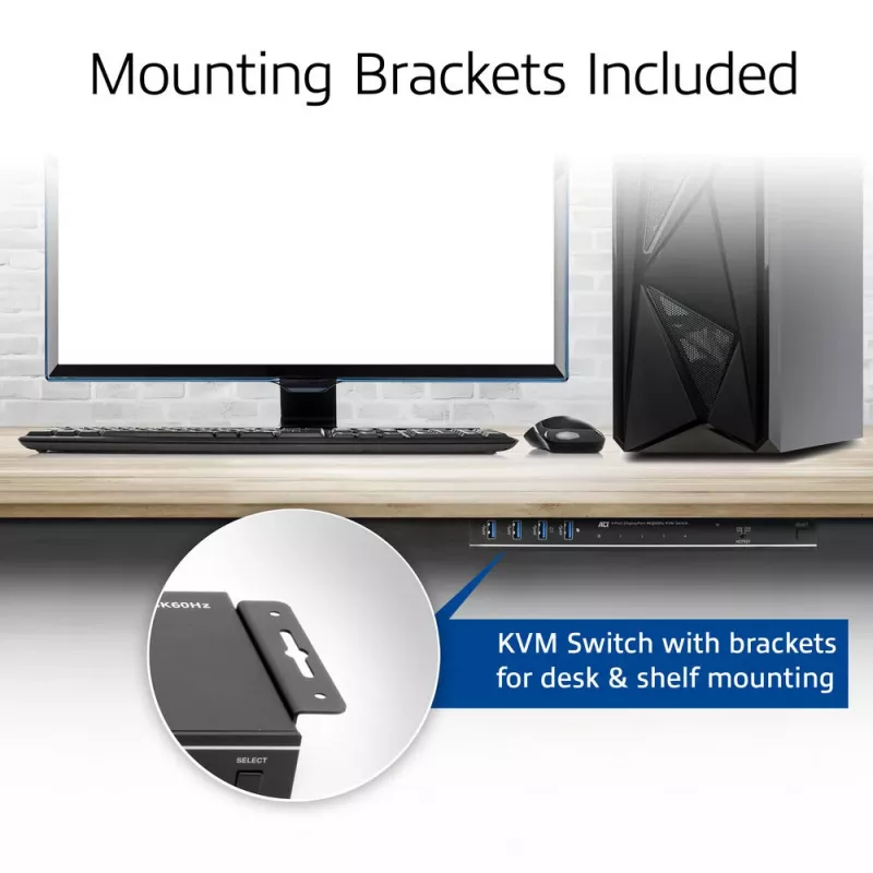 ACT 4-Port DisplayPort 4K@60Hz KVM switch