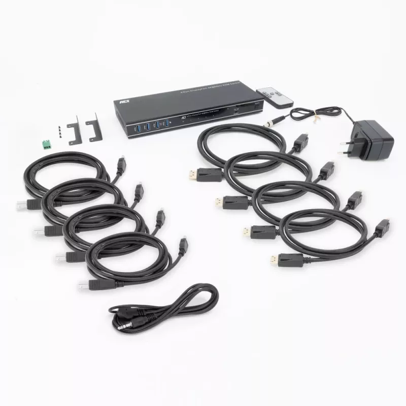 ACT 4-Port DisplayPort 4K@60Hz KVM switch