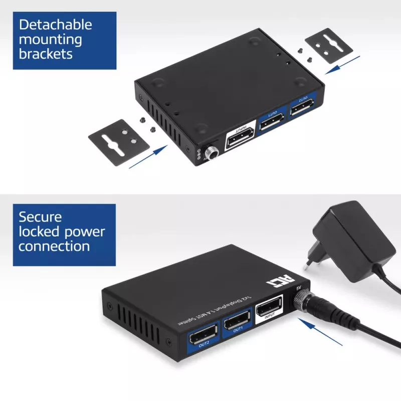 ACT 1x2 DisplayPort 1.4 MST Splitter