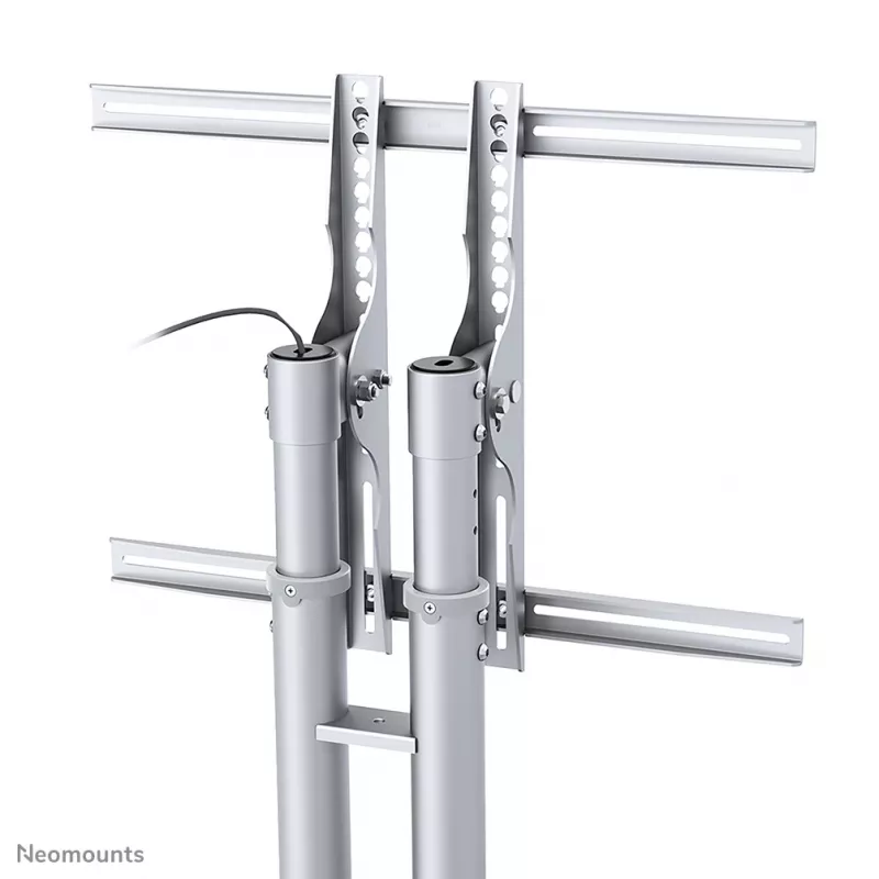 Neomounts PLASMA-M1800E TV trolley 27-70 inch, Silver, Portable floor stand, Steel, 50 kg, 68.6 cm (27 inch), 177.8 cm (70 inch)