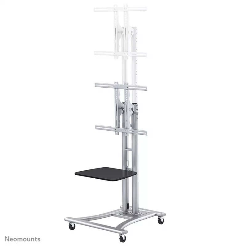 Neomounts PLASMA-M1800E TV trolley 27-70 inch, Silver, Portable floor stand, Steel, 50 kg, 68.6 cm (27 inch), 177.8 cm (70 inch)