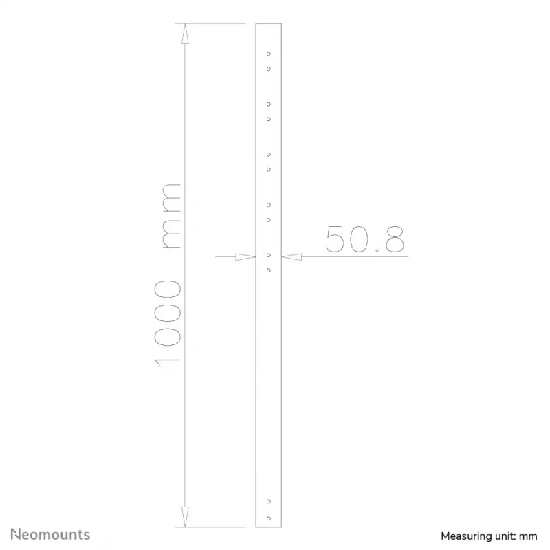Neomounts FPMA-CP100 Extension pole TV ceiling mount - h 100 cm