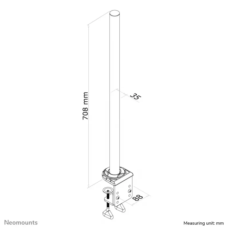 Neomounts FPMA-D935POLE Extension pole monitor arm - h 70 cm