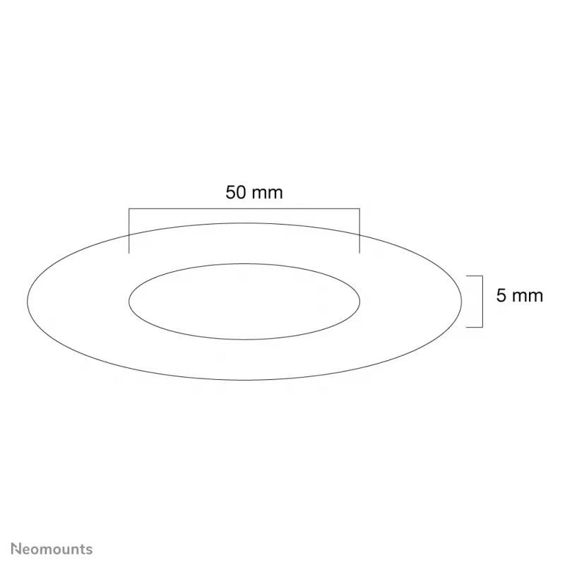 Neomounts FPMA-CRB5HM Ceiling cover - diam. 50 mm, Black, Plastic, Ceiling, 5 mm, 5 cm, 1 pc(s)