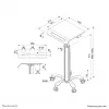 Neomounts MED-M050 Medical mobile workstation 10-18 inch - gas spring