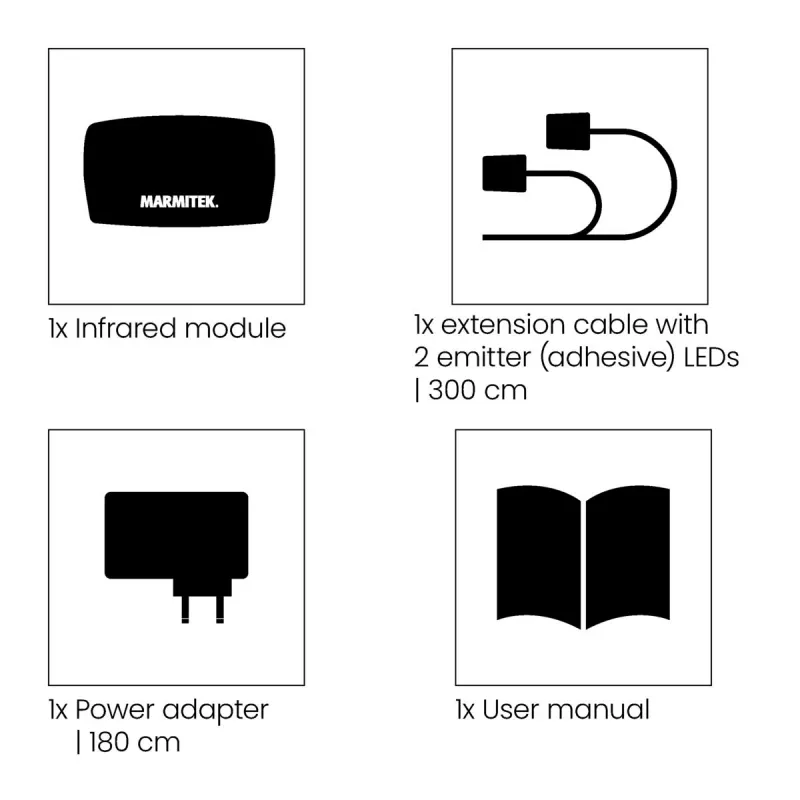 IR extension Marmitek Invisible Control 2 (model 25008171) — 250 m range