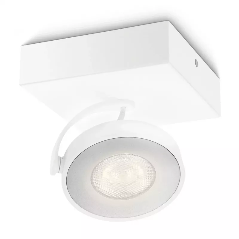 Surfaced LED Spotlight Signify Philips Dimmable Clockwork 6.5W, 500 lm, 2700 K, IP20, White
