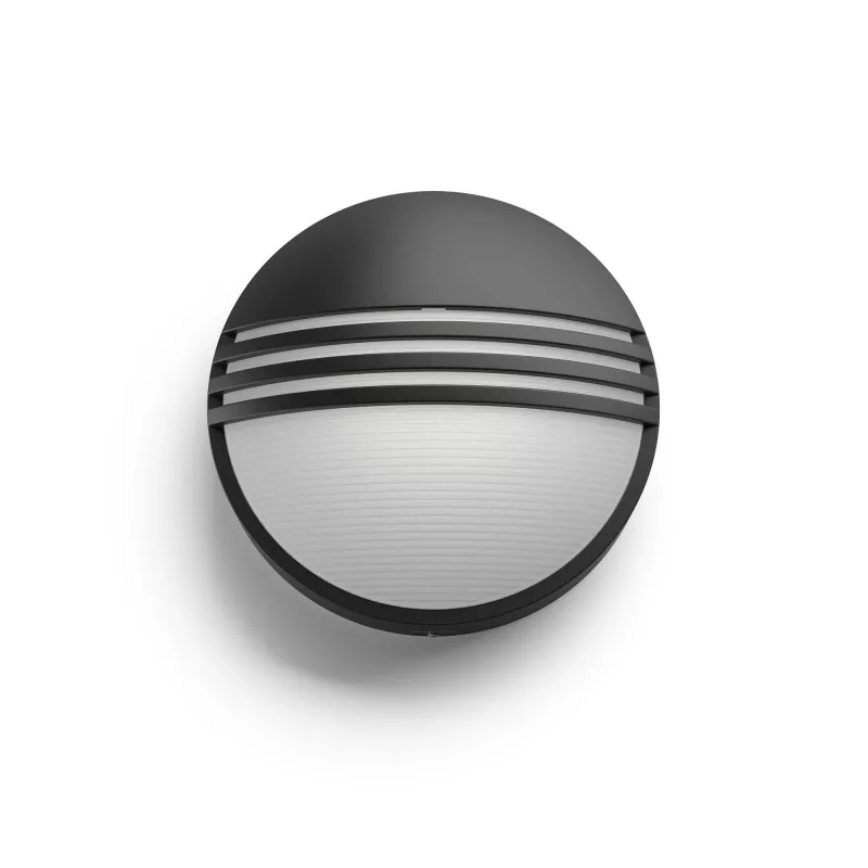 Outdoor wall light Philips myGarden 172963016 LED 6W, non-changeable bulb, black/white, resin housing, 214×78 mm