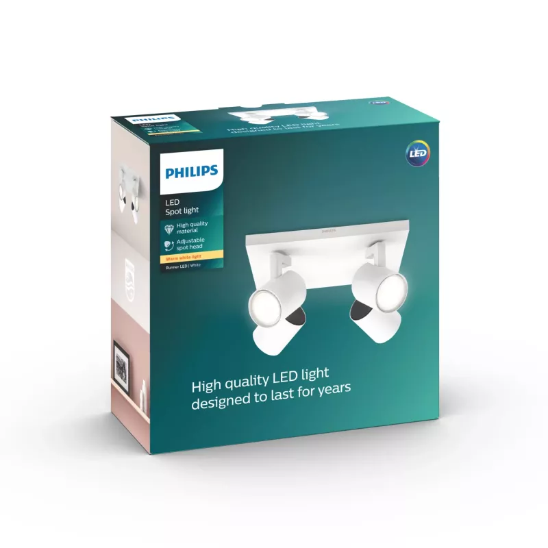 Philips myLiving 5309431P0 Surfaced lighting spot GU10 LED 14 W F