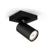 Philips myLiving Kosipo Ceiling/Wall Spotlight, Surfaced lighting spot, GU10, 1 bulb(s), LED, 220-240 V, Black