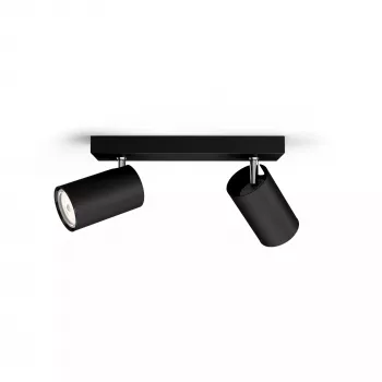 Ceiling/Wall Spotlight Signify Philips myLiving Kosipo 2x GU10 LED 220-240V IP20 Black