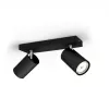 Ceiling/Wall Spotlight Signify Philips myLiving Kosipo 2x GU10 LED 220-240V IP20 Black