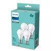 Philips LED Lamp E27 4-Pack, 75 W Equivalent, 4000 K