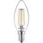 Philips LED Filament Candle Lamp E14 4-Pack, 4.3 W (40 W Equivalent), 2700 K