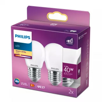 Philips LED bulb Warm white 2700 K 4.3 W E27 F