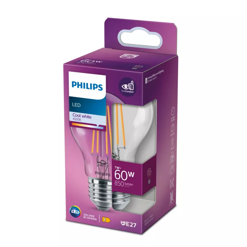 Philips LED bulb Neutral white 4000 K 7 W E27 E