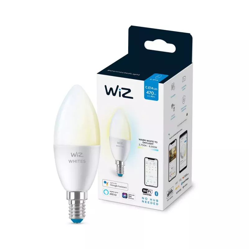 Smart bulb WiZ Candle 40 W C37 E14 Wi-Fi White