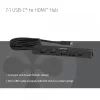 USB-C to HDMI Hub CLUB3D 7-1 — wired, Gigabit Ethernet, black, 136×34×94.5 mm
