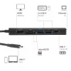 USB-C to HDMI Hub CLUB3D 7-1 — wired, Gigabit Ethernet, black, 136×34×94.5 mm