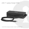 USB-C Laptop Charger CLUB 3D 140W, AC power, universal compatibility, 1 m cable, black