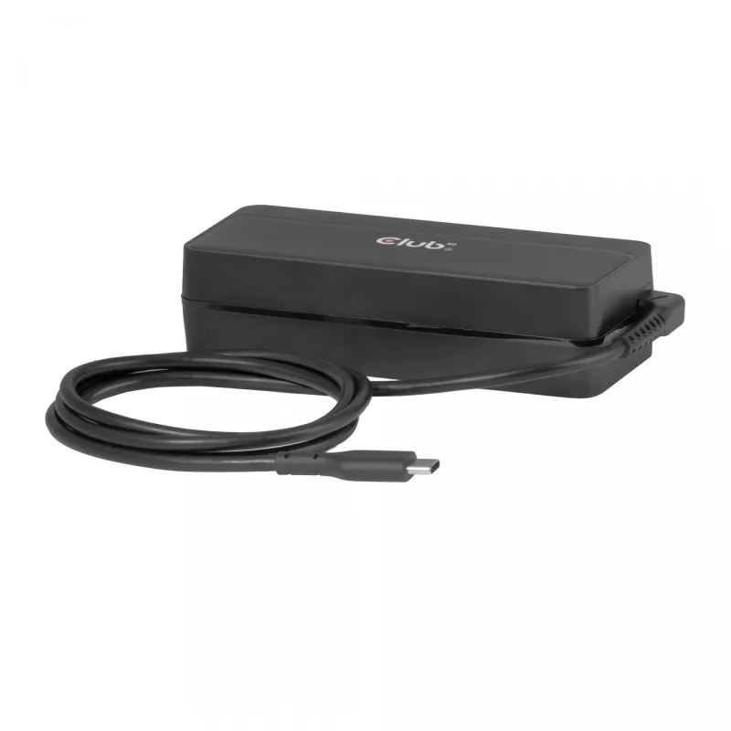 USB-C Laptop Charger CLUB 3D 140W, AC power, universal compatibility, 1 m cable, black