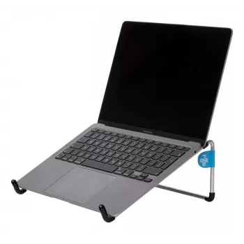 R-Go Tools R-Go Steel Basic Laptop Stand, silver, Silver, Steel, 25.4 cm (10 inch), 55.9 cm (22 inch), 5 kg, 0 - 110 mm