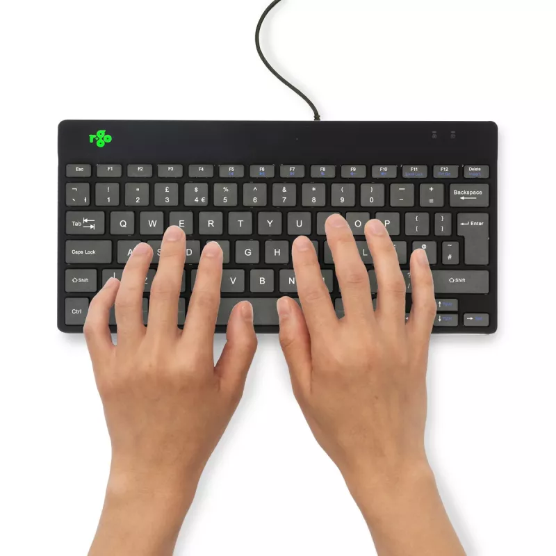 R-Go Tools Ergonomic keyboard R-Go Compact Break, compact keyboard with break software, QWERTY (UK), wired, black