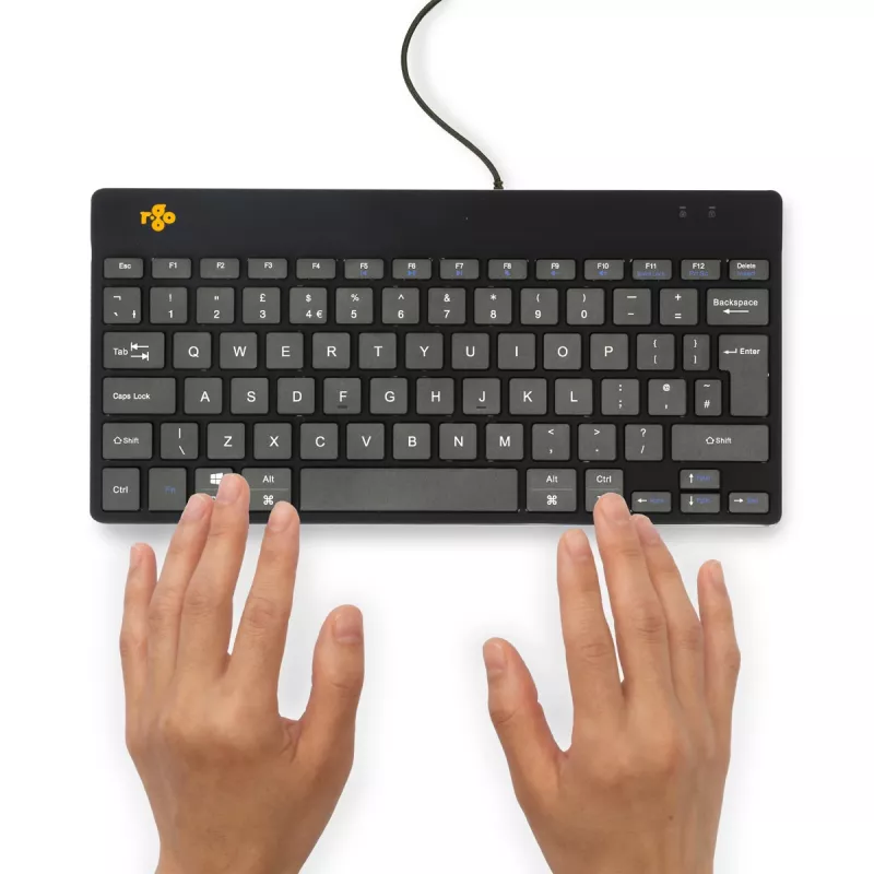 R-Go Tools Ergonomic keyboard R-Go Compact Break, compact keyboard with break software, QWERTY (UK), wired, black