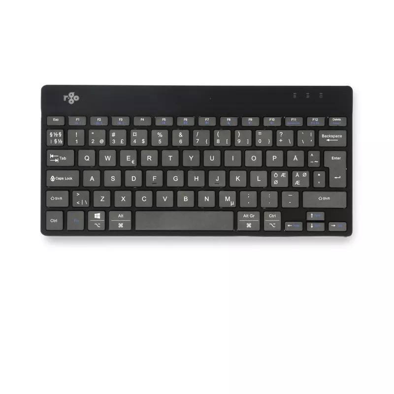 R-Go Tools Ergonomic keyboard R-Go Compact Break, compact keyboard with break software, QWERTY (NORDIC), Bluetooth, black