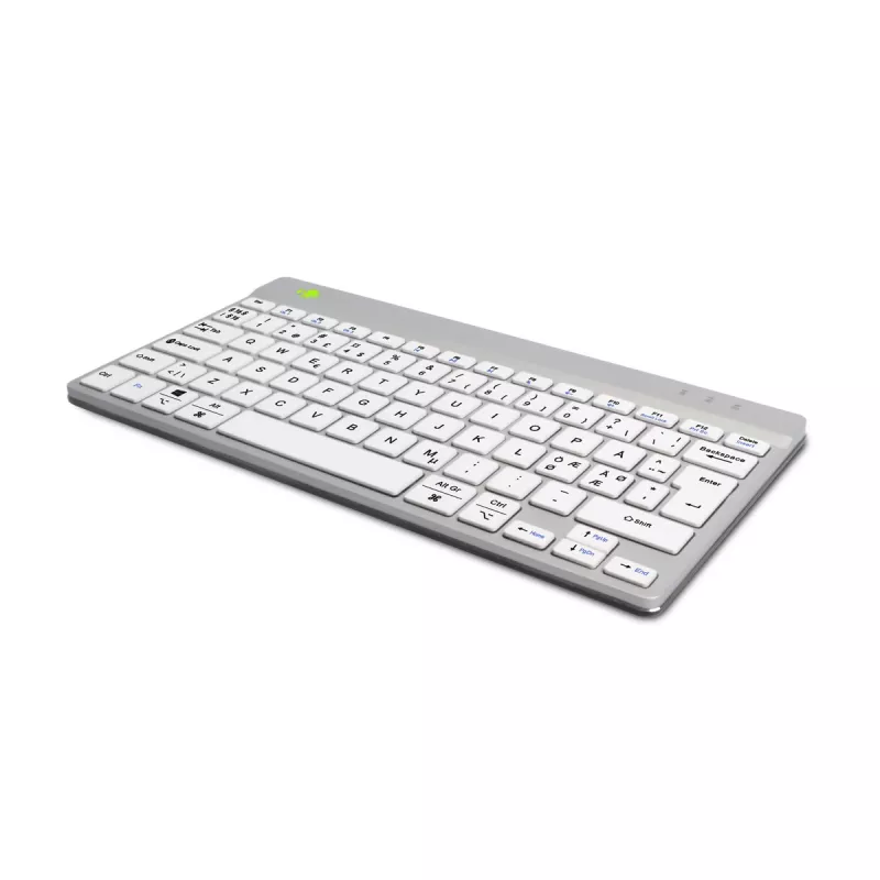 R-Go Tools Ergonomic keyboard R-Go Compact Break, compact keyboard with break software, QWERTY (NORDIC), Bluetooth, white