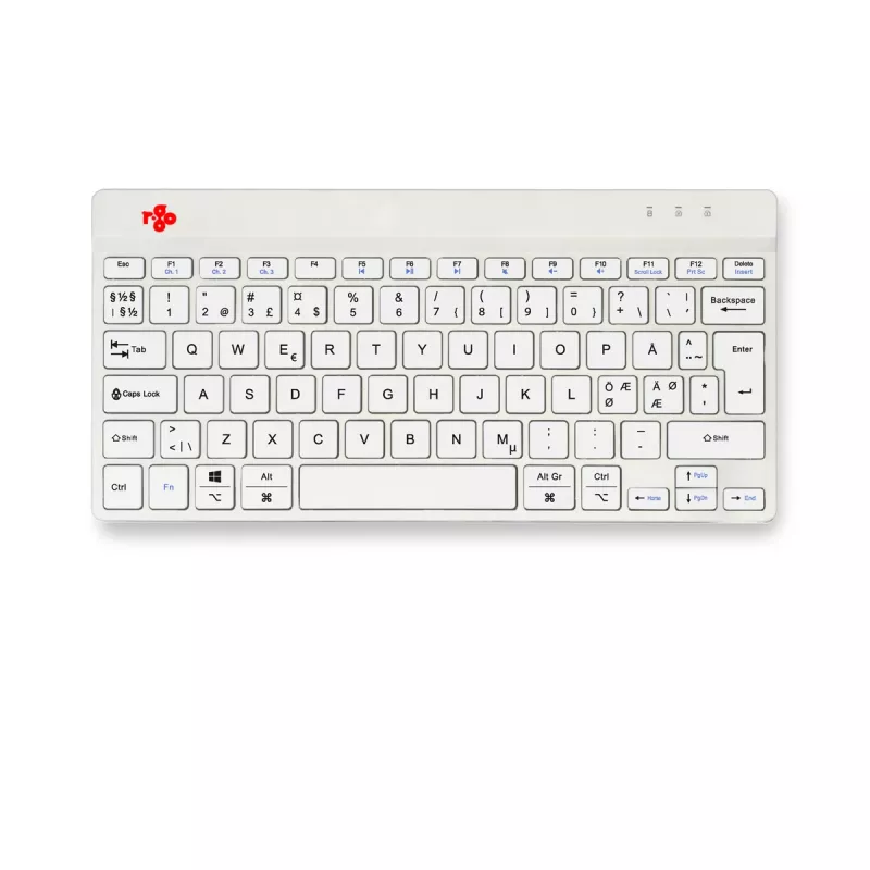 R-Go Tools Ergonomic keyboard R-Go Compact Break, compact keyboard with break software, QWERTY (NORDIC), Bluetooth, white