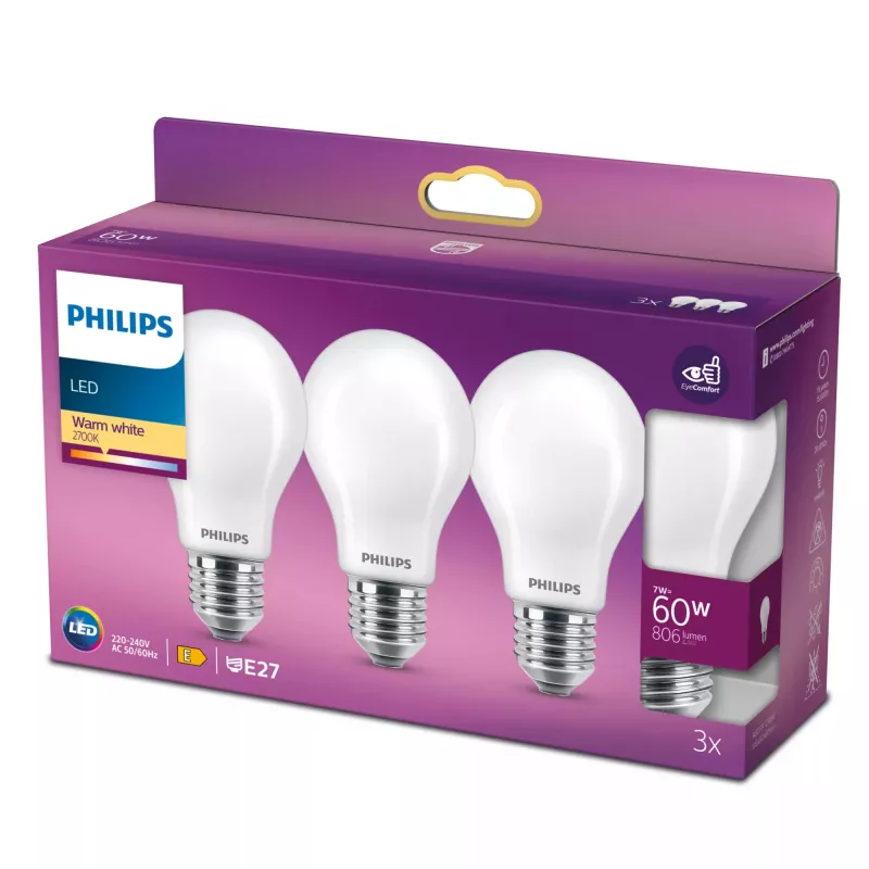 Philips LED bulb Warm white 2700 K 7 W E27 E