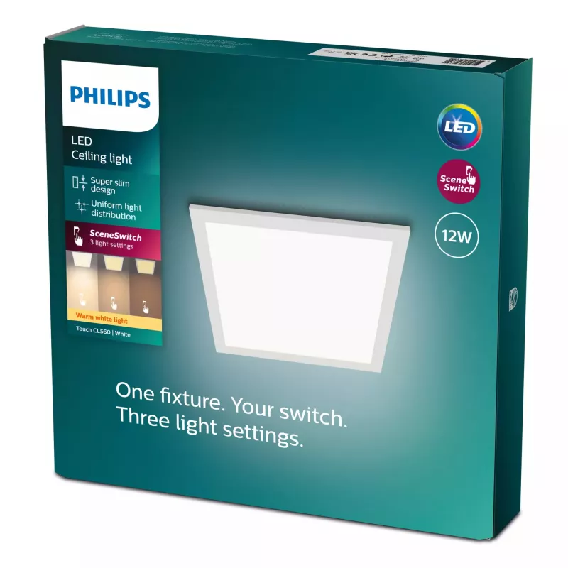 Ceiling Light Philips Functional Panel 12 W LED Square 300×300×42 mm, White
