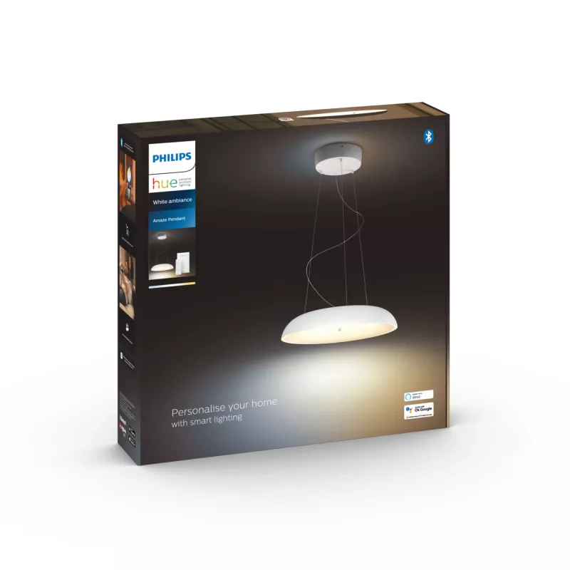 Smart suspension light Philips Hue White ambience Amaze — Bluetooth, 24V, 434×77 mm, white