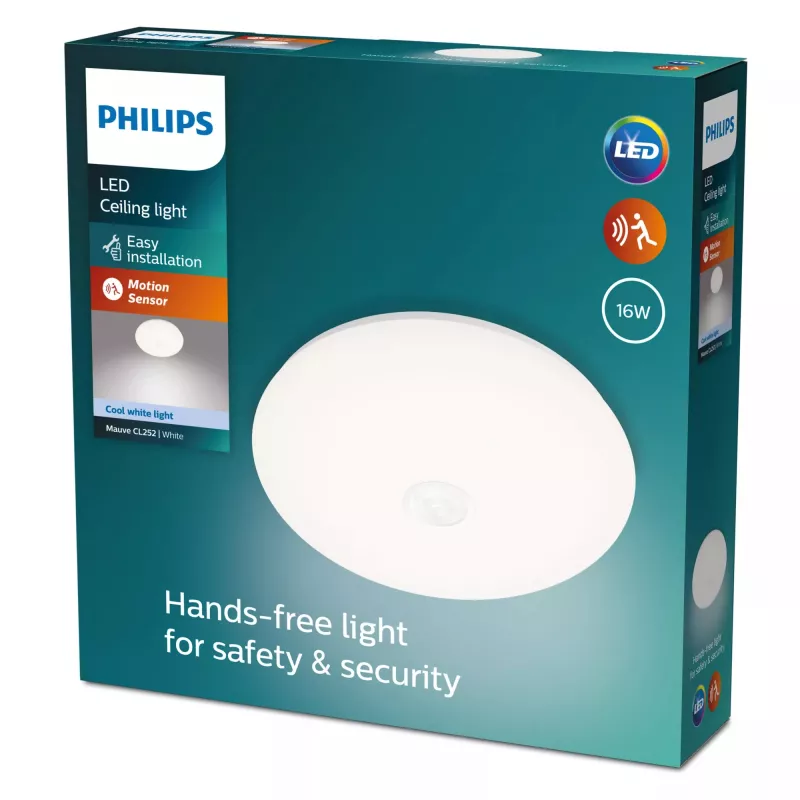 Ceiling light Philips Functional Mauve 16 W LED, round 320×72 mm, white, non-changeable LEDs
