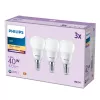 Philips Candle 40W P45 E14 x3, 4.9 W, 40 W, E14, 470 lm, 15000 h, Warm white