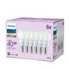 Philips Candle 40W P45 E14 x6, 4.9 W, 40 W, E14, 470 lm, 15000 h, Warm white