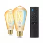 WiZ Filament Bulb Amber 50 W ST64 E27 x2, Smart bulb, Wi-Fi/Bluetooth, Gold, Wi-Fi 4 (802.11n), 802.11b, 802.11g, LED, E27