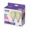 WiZ Filament Bulb Amber 50 W ST64 E27 x2, Smart bulb, Wi-Fi/Bluetooth, Gold, Wi-Fi 4 (802.11n), 802.11b, 802.11g, LED, E27