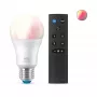 WiZ Bulb 8W (Eq.60W) A60 E27 x1 + Remote, Smart bulb, Wi-Fi/Bluetooth, White, Wi-Fi 4 (802.11n), 802.11b, 802.11g, LED, E27