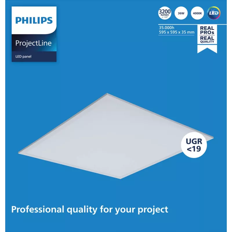 LED panel Philips OC Panel 6060 4000K White IP20 — recessed/ceiling light 60x60 cm